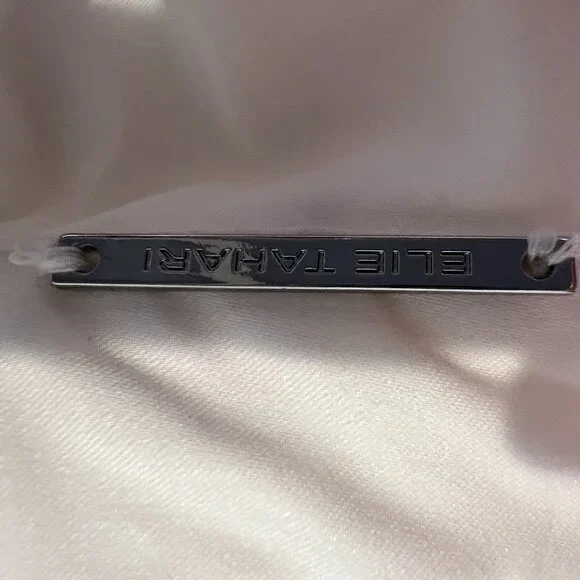 Elie Tahari Cream Wrap Midi Dress, Embroidered Yoke. Never Worn! Size 10 - Picture 5 of 6